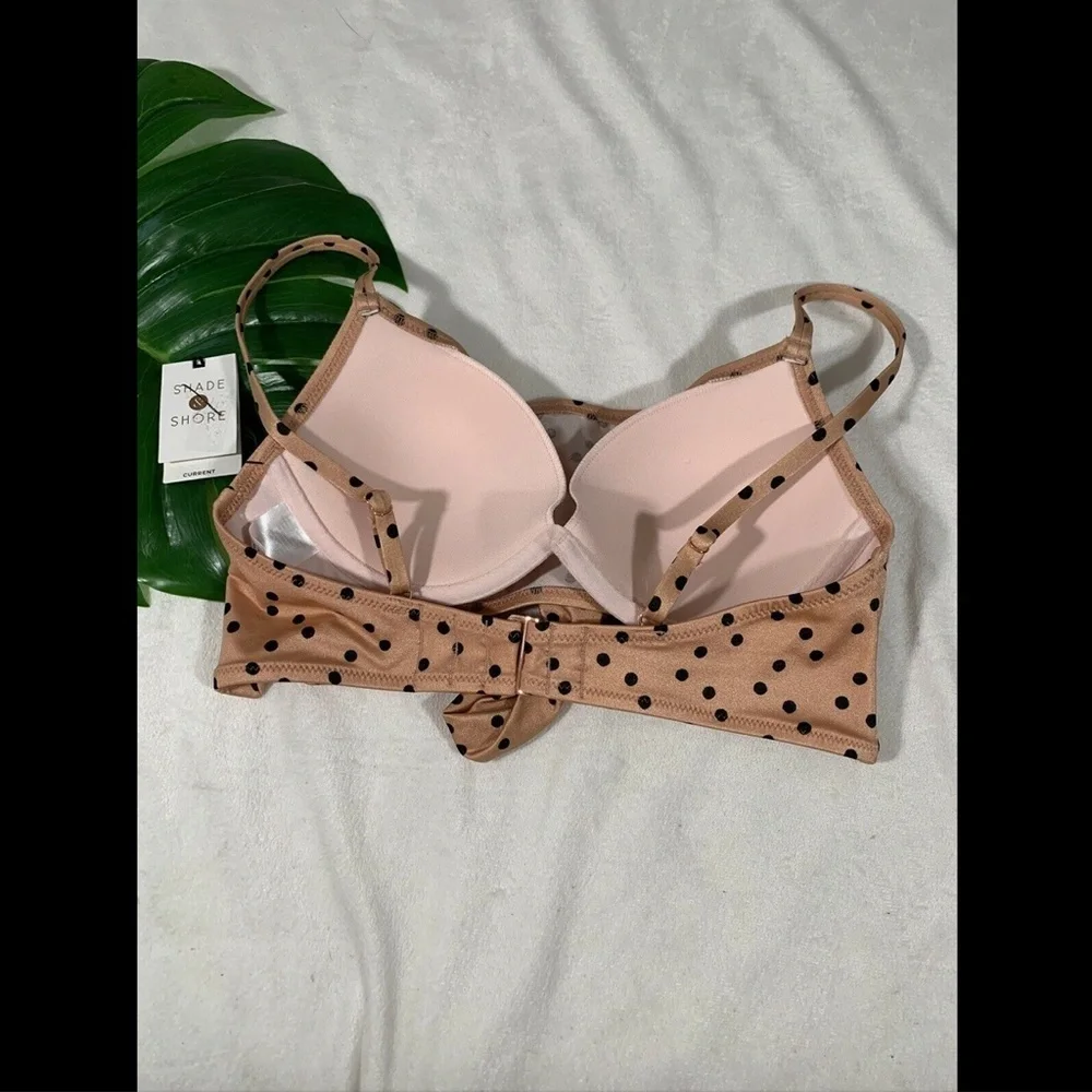 NWT Shade‎ & Shore Polka Dot Wrap Bikini Top [ 34B ] + Cheeky Bottoms [ Medium ]